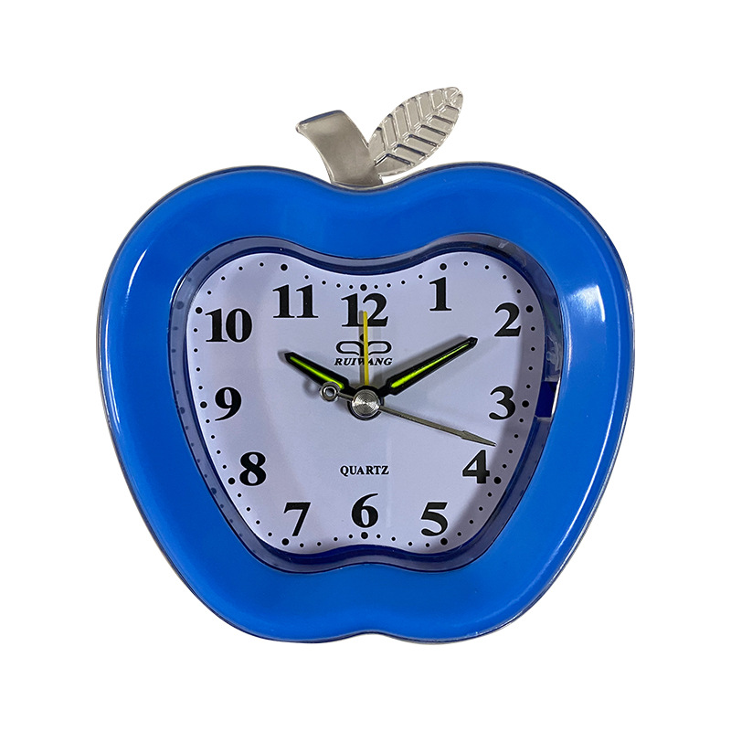 Venta directa de fábrica de moda simple plástico Apple pequeño reloj despertador dormitorio mudo alarma electrónica reloj digital