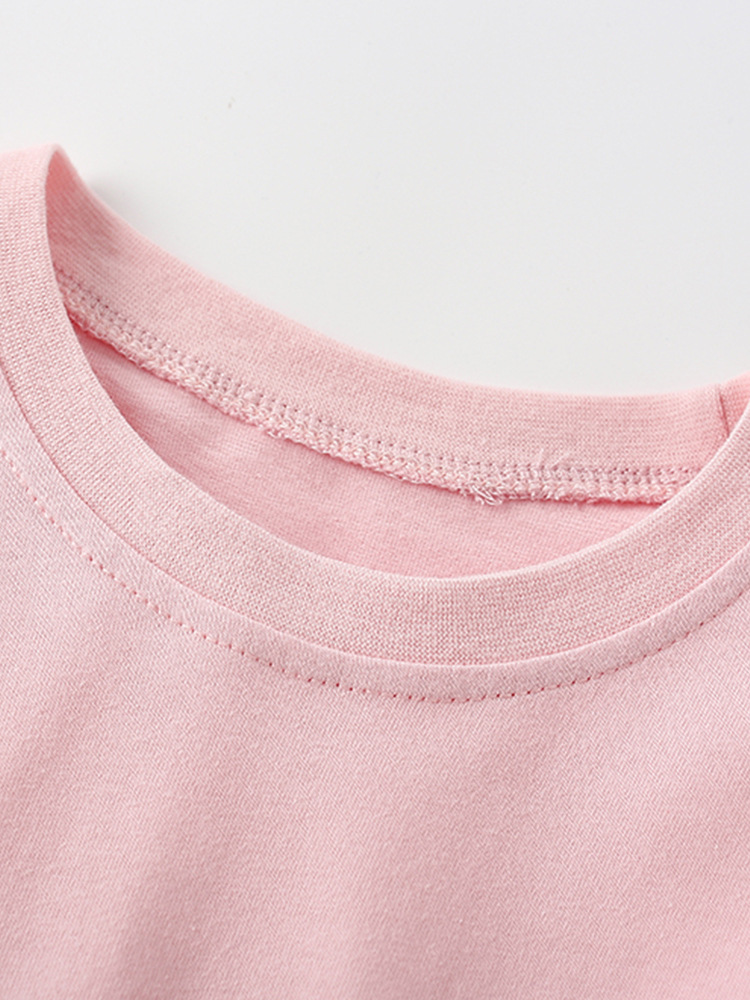 Traje de Niñas Ropa para niños de dos piezas de manga larga Camiseta pantalones Top bebé puro algodón europeo y americano ropa de moda para niños