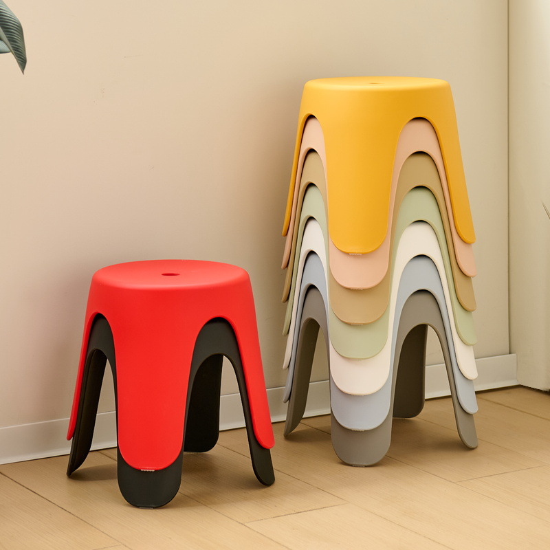 Extra thick small stool low stool plastic children's cartoon chair…