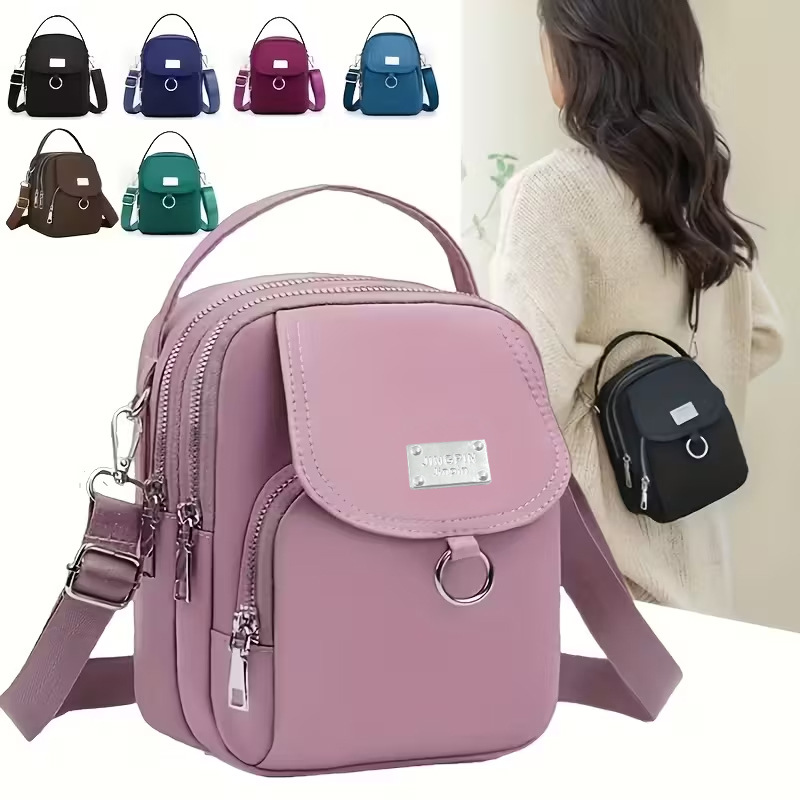 New Foreign Trade Multi-Layer Handbag, Large Capacity Outdoor Travel Portable Shoulder Bag, Versatile Sports and Commuting Crossbody Bag