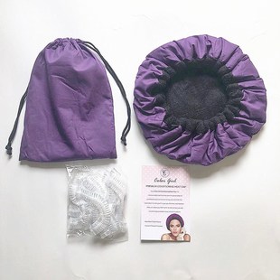 Hot Selling flax seed care cap microwave oven heating steam cap hair care hair treatment oil cap heating purple style