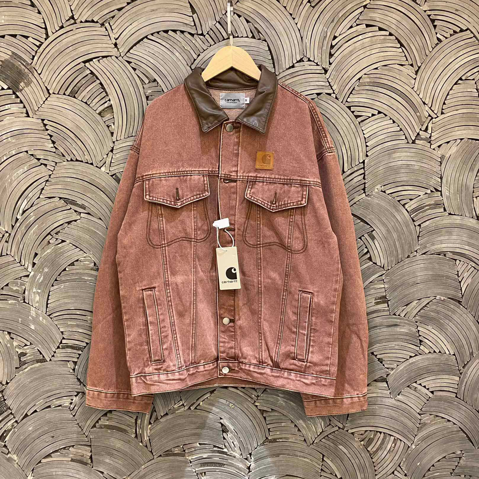 Kişi və qadın üçün Carhartt üslubunda iş gödəkçəsi, korduroy yaxalı
