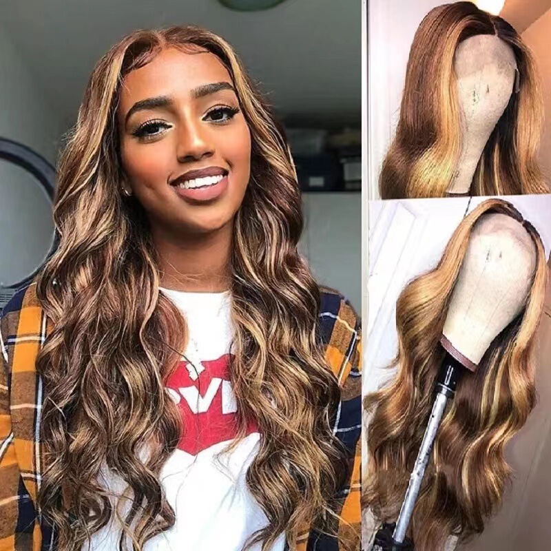 Front Lace Wig Afro Black Hot Long Curls Gradient Color Large Wave Small Roll Tube Wig Cover in stock