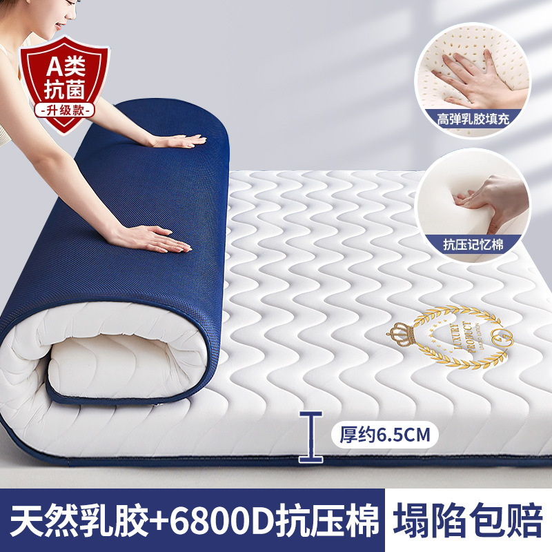 [깊은 잠을 위한 업그레이드] 단면 줄무늬 흰색 - 두께 약 6.5cm [A급 모자급 라텍스 충전재, 진드기 방지]