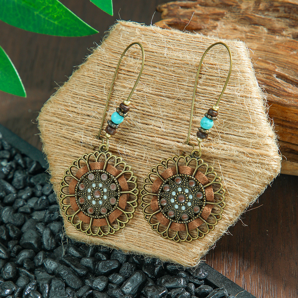 Personalized fashion retro drop earrings cross-border hot long drop earrings Europe and the United States creative jewelry wholesale