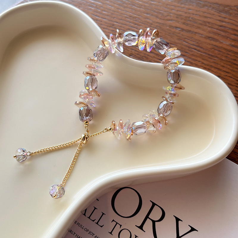 Bracciale in cristallo da donna gioielli con perline eleganti_voghion.com