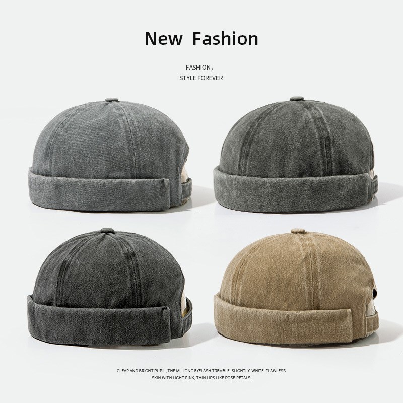 Nuevo estilo coreano retro lavado en agua para hacer viejos sombreros de piel de melón moda versátil sombreros de moda para hombres y mujeres tendencia callejera