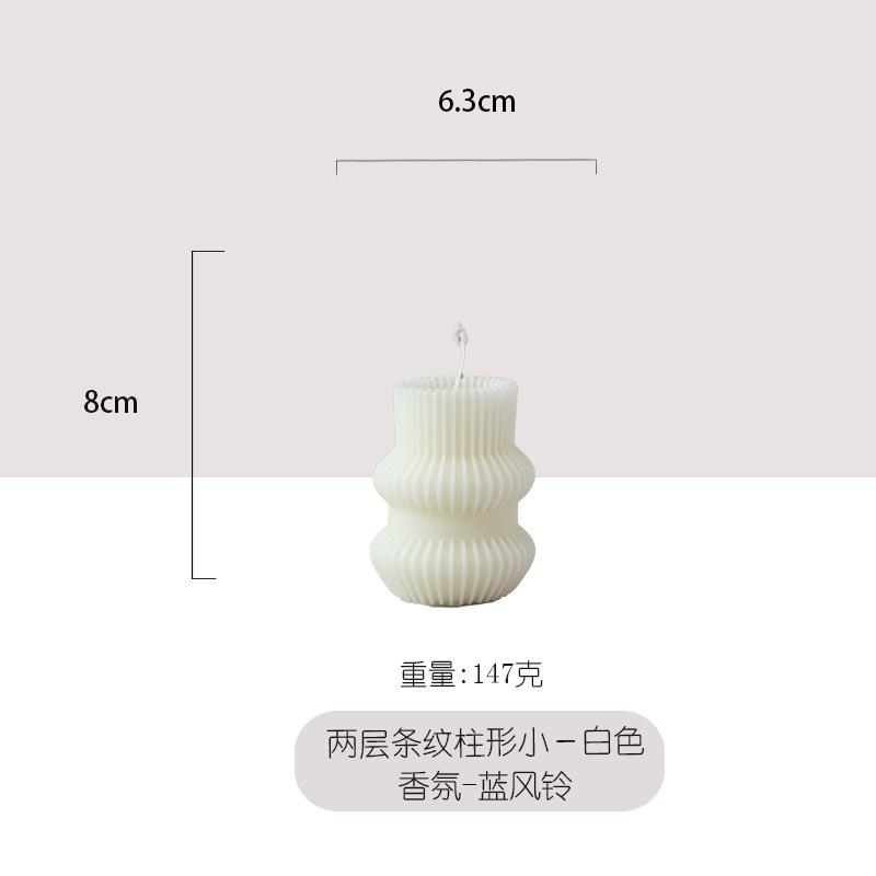 Dos capas de rayas cilíndricas pequeñas