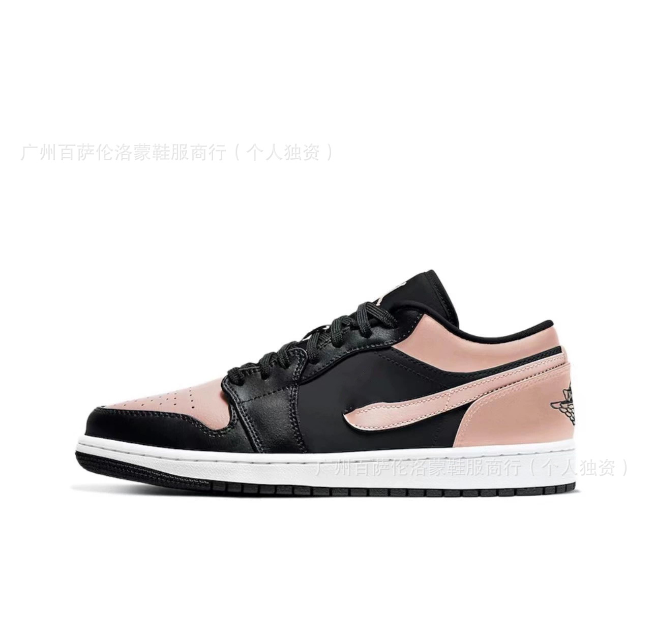 Aj1 top layer leather-black powder