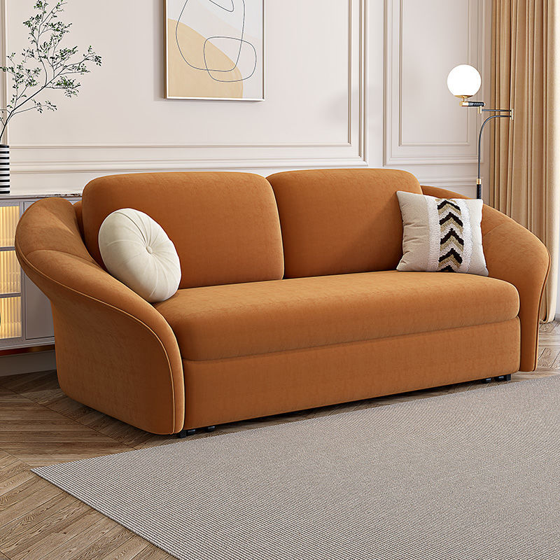 Sofá cama de almacenamiento multifuncional todo en uno doble propósito plegable tecnología moderna simple tela de lana cama retráctil doble