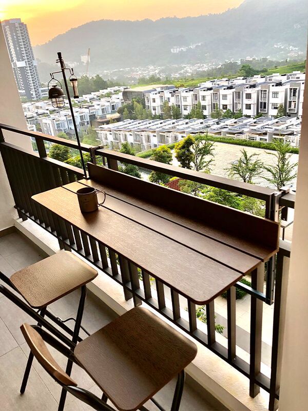 Balcony Railing Hanging Bar Table, Small Household Bar Table, Computer Desk, Special Folding Desk and Chair Balcony Railing Hanging Bar Table, Small Household Bar Table, Computer Desk, Special Folding Desk and Chair