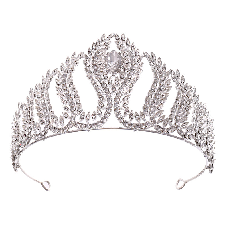 Fashion Crown Alloy Plating Inlay Rhinestones 1 Piecepicture5