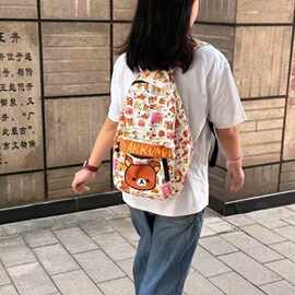新款轻松熊rilakkuma!双肩包!容量嘎嘎大!