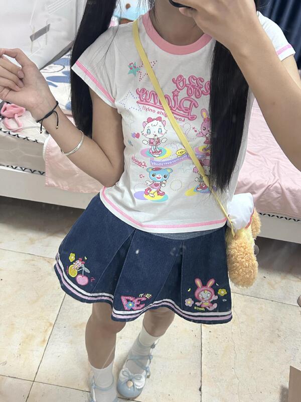 日本娘服 メゾピアノ ピアニスト 夏半袖Tシャツ プリンセスバニー コンサート半袖トップス|undefined