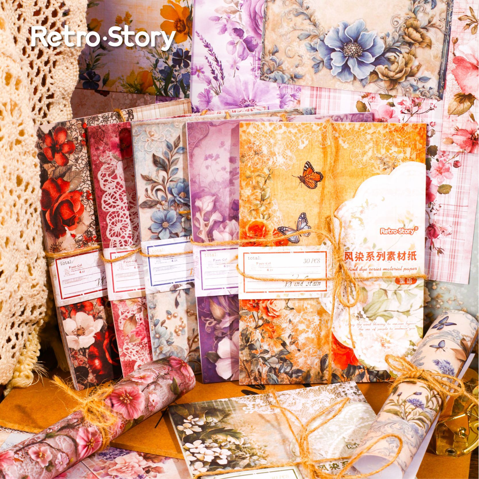 Retro Story material paper