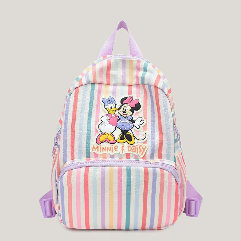 Cross-Border 2026 Autumn New Product Rainbow Striped Cartoon 3D Rubber Patch Children's Cute School Bag Children's Backpack
