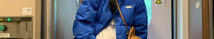 羽绒服女2022年新款韩版宽松小个子克莱因蓝面包服冬季批发外套潮详情34
