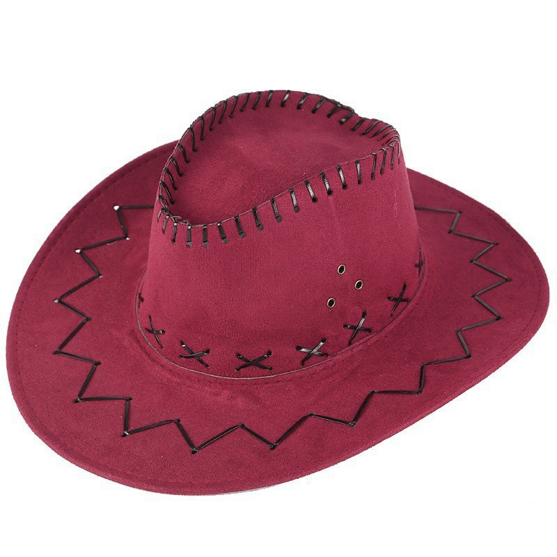 Sombreros de vaqueros occidentales transfronterizos hombres y mujeres retro cuerdas de seda corda de viento gorra de protección solar gorra escénica gorra