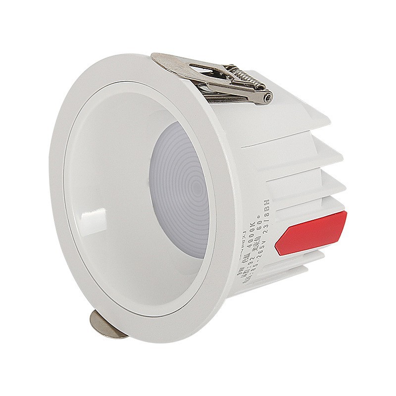 Transfronterizo empotrado downlight sala de estar luz LED antideslumbrante Luz de techo no estroboscópica Luz de lavado de pared del hotel luz no principal