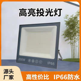 led投光灯户外照明灯跨境防眩目街道农村工地照明小苹果投光灯