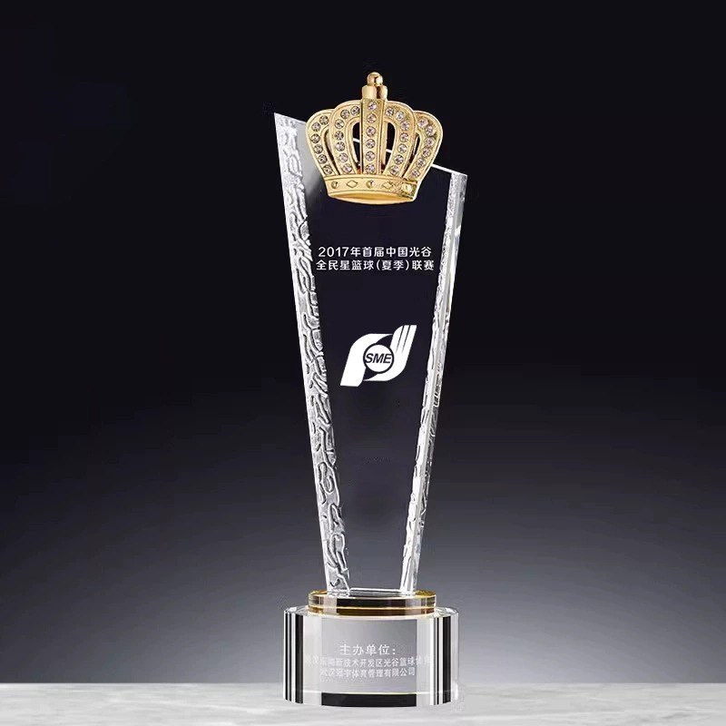 Trofeo de cristal personalizado con inscripción creativa Copa de premios de aniversario concurso de música regalo conmemorativo