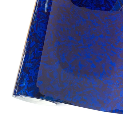 Body sticker — Glossy and Matte Interior, Rearview - pet-carbon-blocking-film-blue-30cm30cm