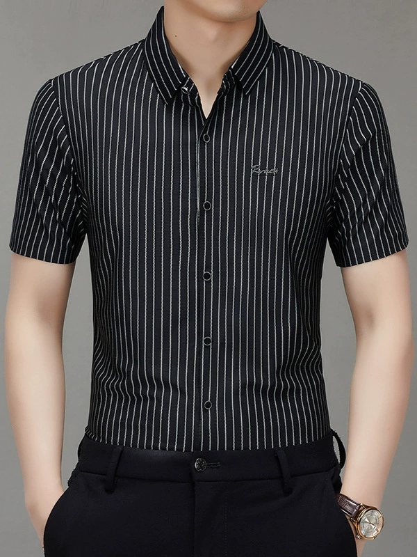 Summer silk elastic shirt, high-quality style