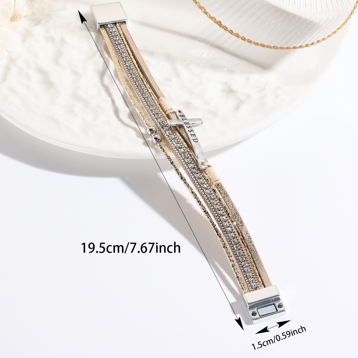 Bohemian Multi-layer Charm Bracelet With Magnetic Clasp And Crystal_voghion.com
