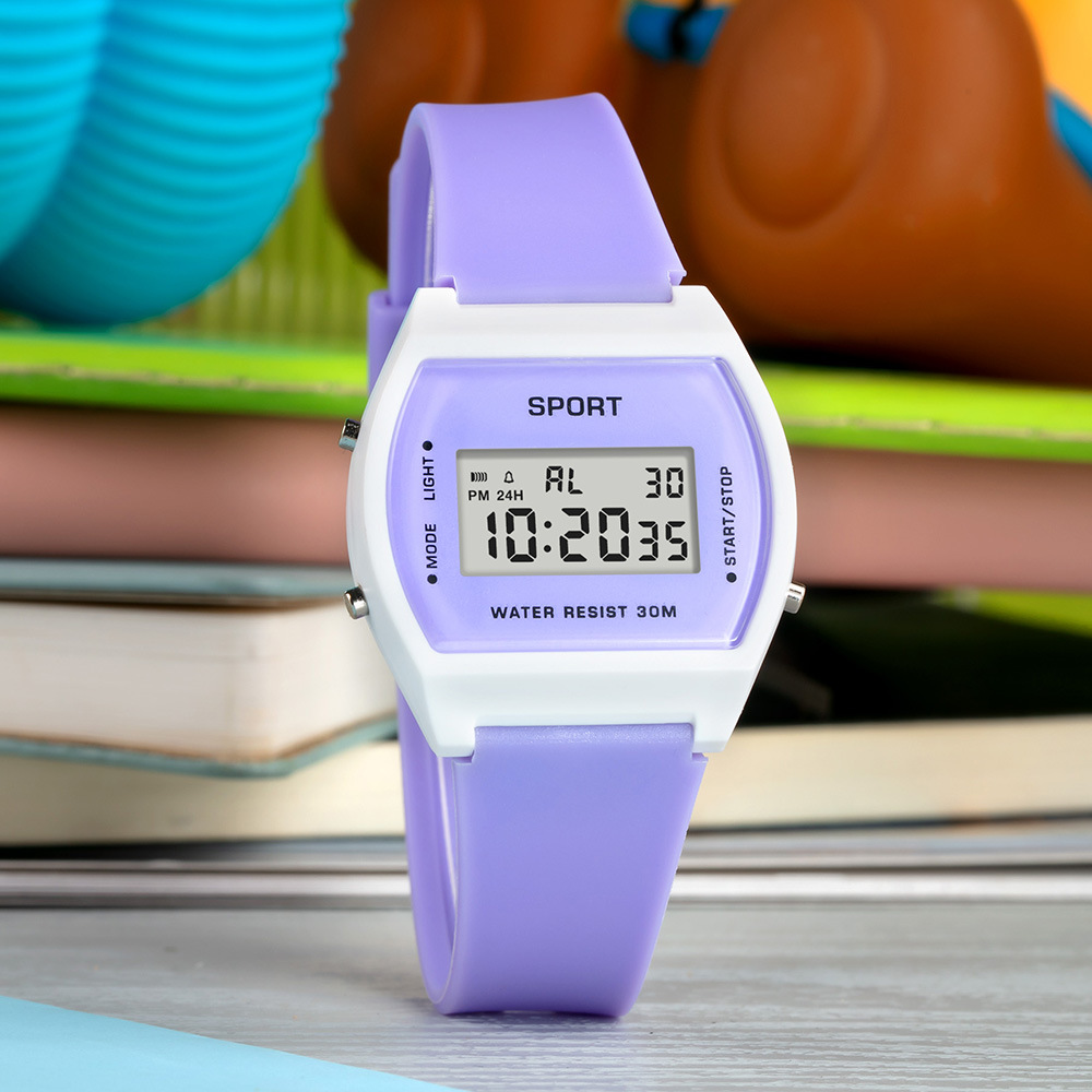 Hombres y mujeres transfronterizos estudiantes de secundaria relojes electrónicos luminosos reloj despertador cuadrado multifuncional cronógrafo fabricantes de relojes electrónicos al por mayor