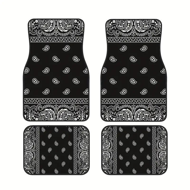 Cross-Border Temu Car Floor Mats, Stain-Resistant and Easy to Care For, Four-Piece Set of Non-Slip Mats, Retro Nordic Style Soft Diatom Mud Floor Mats