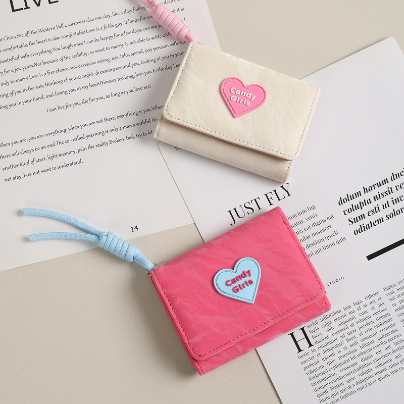 2026 New Sweet and Cute Women's Wallet, Short Portable Pink Wallet, Multifunctional Document and Cash Storage Bag for Women 2026 New Sweet and Cute Women's Wallet, Short Portable Pink Wallet, Multifunctional Document and Cash Storage Bag for Women
