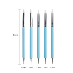 Cross-border ceramic tools 20-piece set silicone dotting tool impression beads rod carving knife rolling pin clay tools