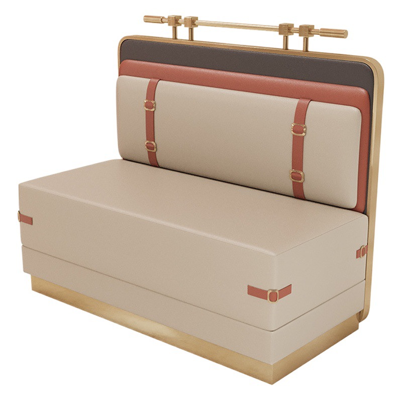 Customized Internet celebrity hot pot barbecue shop soft bag card holder sofa high-end restaurant Tea Restaurant chair rock plate table and chair combination