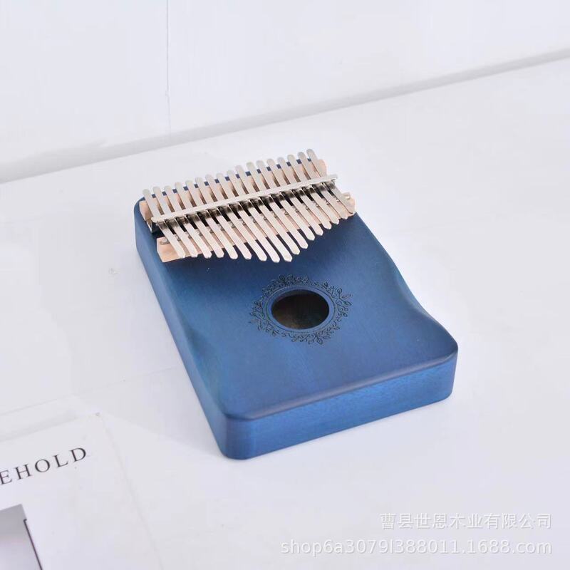 木の親指の琴の箱の木の箱の携帯型のカリンバの琴の箱の実木の17音の指のピアノの木製の収納の箱|undefined