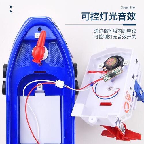Cross-border electric boat cartoon maritime fire boat automatic water spray children's toys water gun with light and music