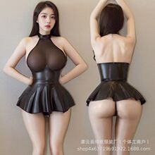 情趣内衣调教皮衣女王制服性感诱惑sm变态骚衣服羞耻免脱透视性感