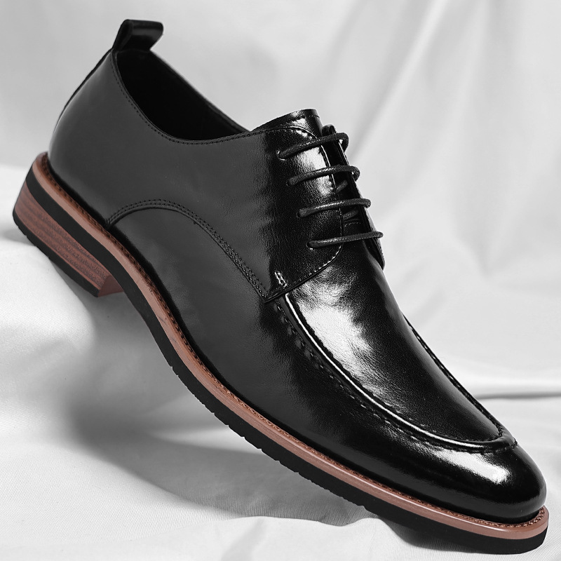 Scarpe da uomo a punta in pelle Wenzhou Oxford, taglia grande, versione europea, per affari transfrontalieri, in un unico pezzo, dropshipping_voghion.com