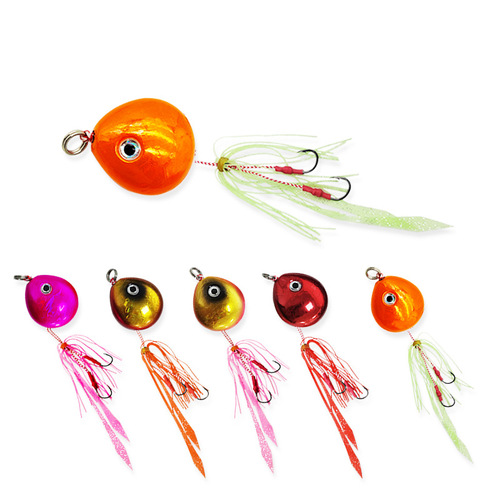 Lead head Lua bait Bearded guy Jig Yan lead moon head fake bait Grouper bass bait boat fishing round sea moon fishing Lua bait