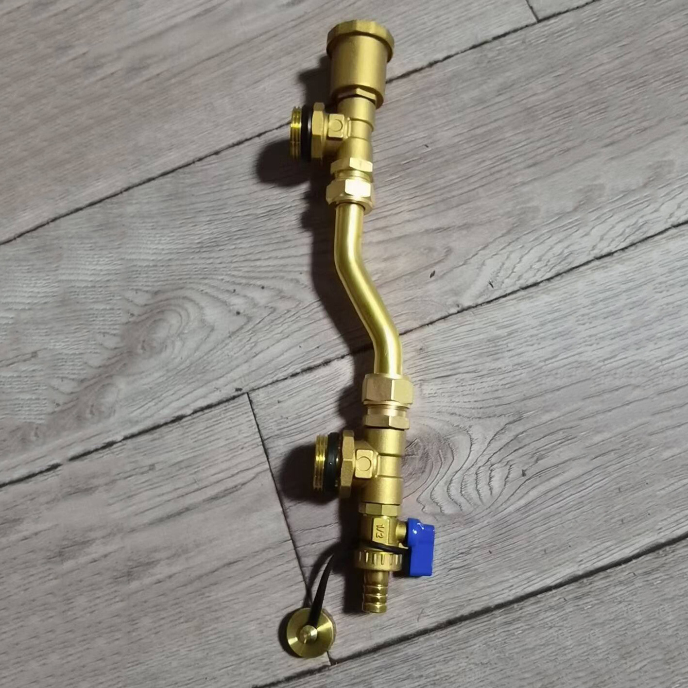 工厂批发 地暖压差旁通 分水器旁通阀 分水器末端连接铜管