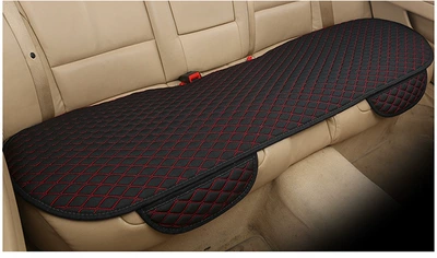 Backless Seat Cushion, Three-Piece Set, Seat cushion, seat cover - rear-single-black-and-red