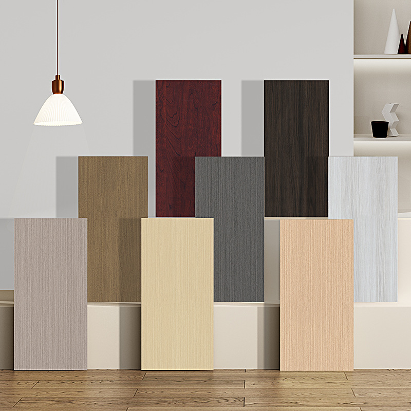Anti-wood grain decorative panel Aluminum Plastic self-adhesive waterproof trendy background living room wall skirt tile renovation matte thickened stickers