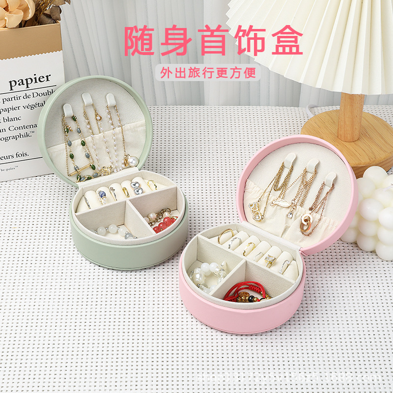 New Jewelry Box Creative Portable Handbag Necklace Ring Earrings Earrings Travel Jewelry Box Storage Box Wholesale