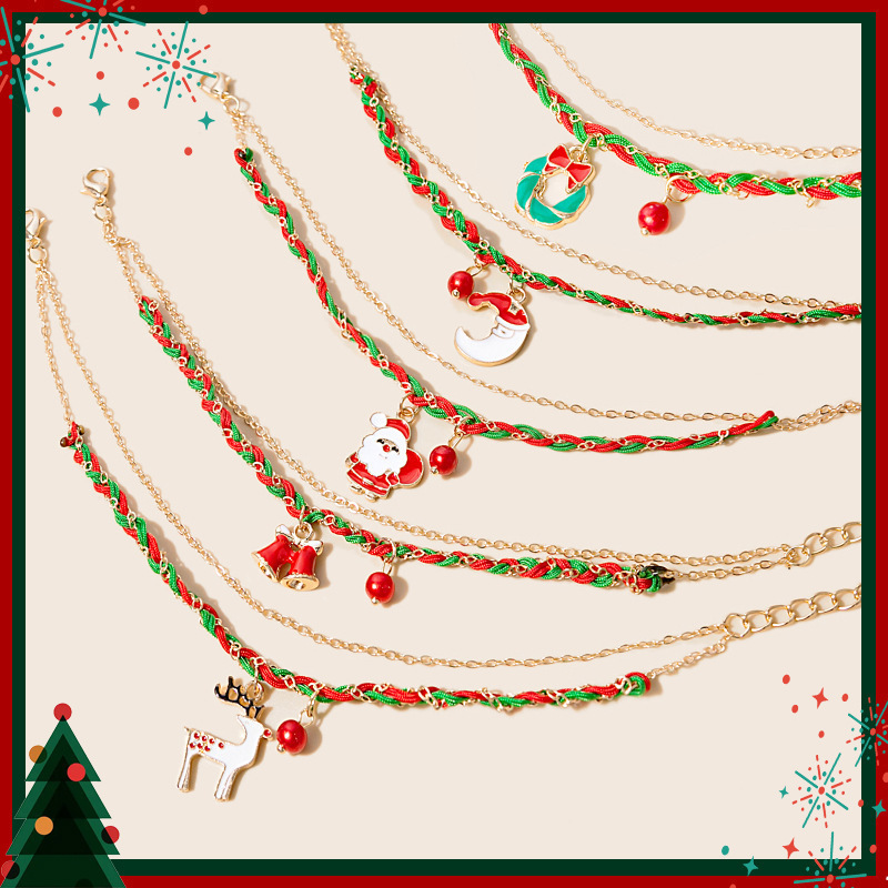 European and American style fashion Holiday Christmas series bracelet hand-made chain matching elegant retro bracelet for women
