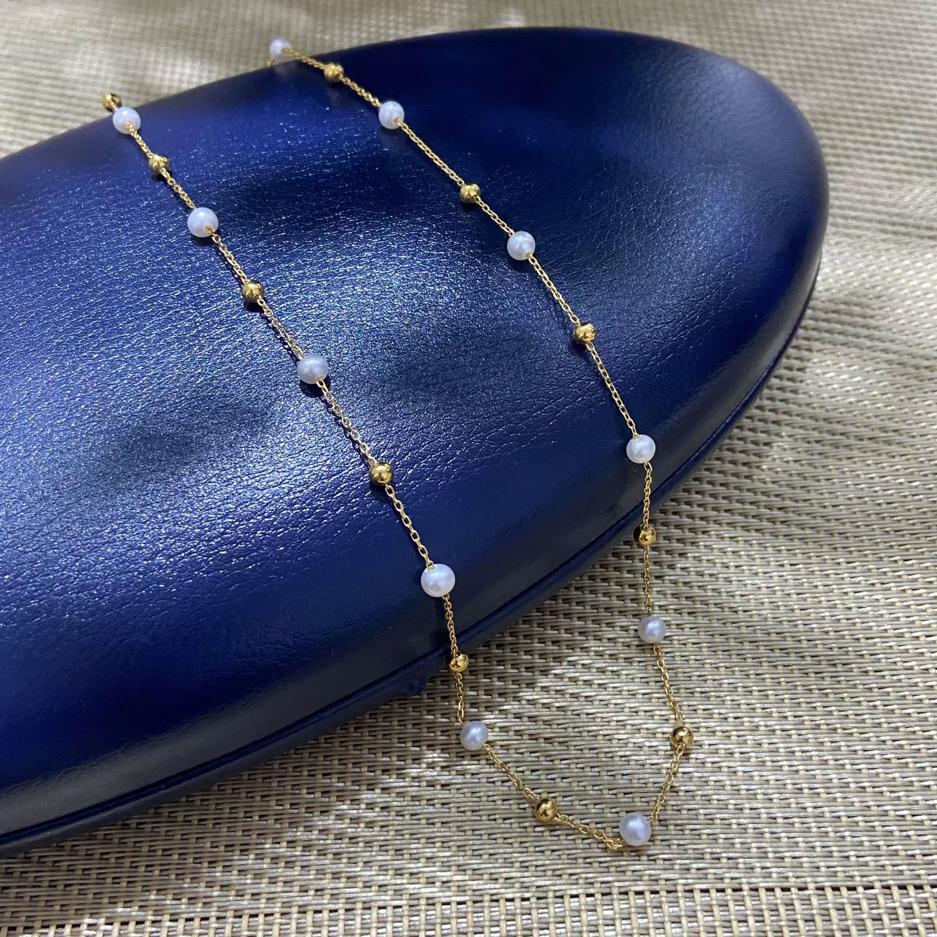 3-4MM诸暨淡水ak珍珠s925银2025项链满天星雅致项饰45cm尾链可调