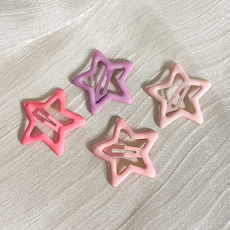 Horquilla para niños metal chica Arco Iris BB clip lindo lado roto pelo bebé horquilla niña infantil estrella de cinco puntas image 8
