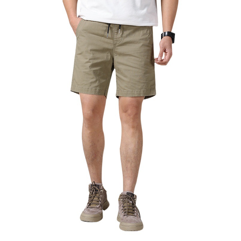 2024 nuevos pantalones cortos de los hombres ropa exterior verano color sólido overoles hombres sueltos pantalones cortos casuales de los hombres al por mayor