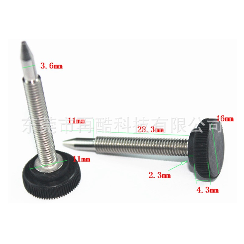 东莞注塑加工16-m5不锈钢直纹塑料地脚 塑胶调节脚 电子可调节脚