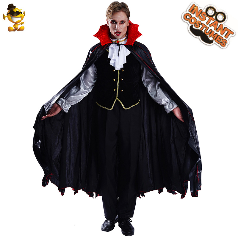 Vampiro de los hombres adultos ropa fiesta Halloween Cosplay traje la etapa