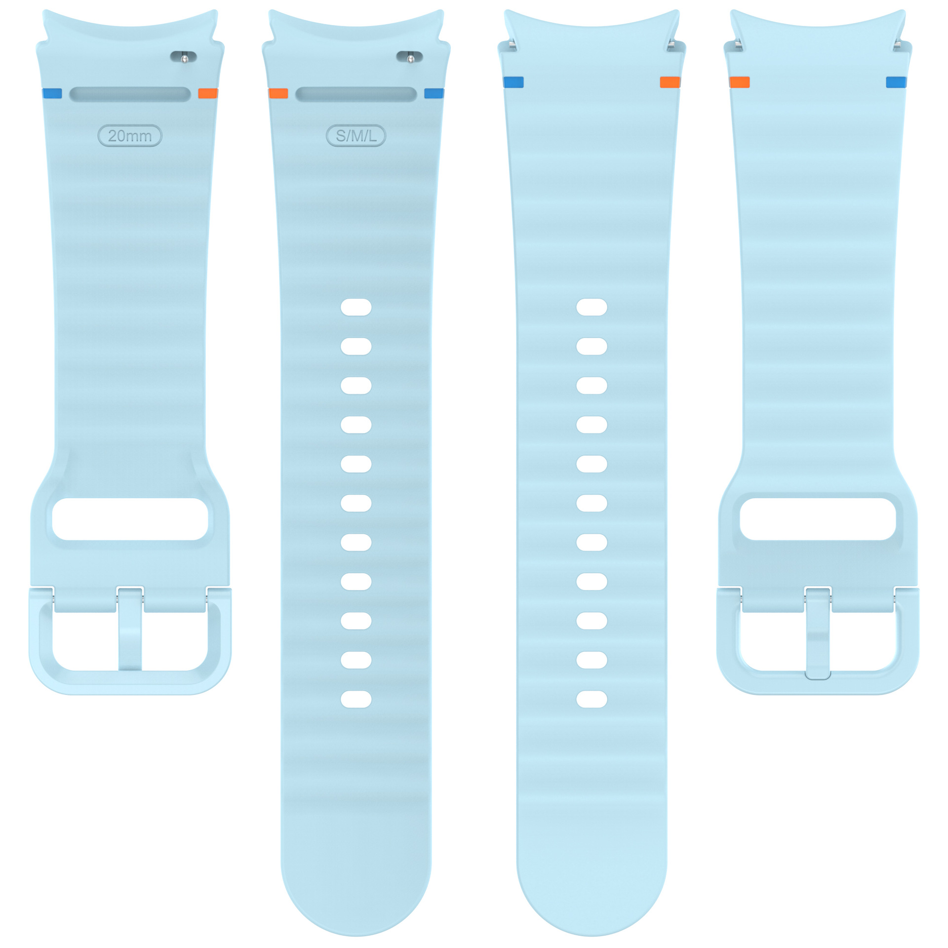 Suitable for Samsung Galaxy Watch7 Smart Watch Wavy Stitching Same Color Buckle Silicone Strap Official Same Style