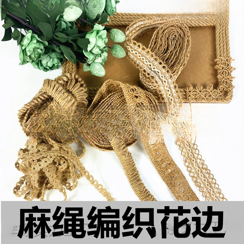 Канат из конопляной веревки, кружевные аксессуары, материалы для детского сада, тематическая зона, домашний контакт, плетеная веревка, фон, плетение из плоской веревки из конопляной веревки